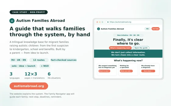 Autism Families Abroad: kolmekeelne teejuht peredele