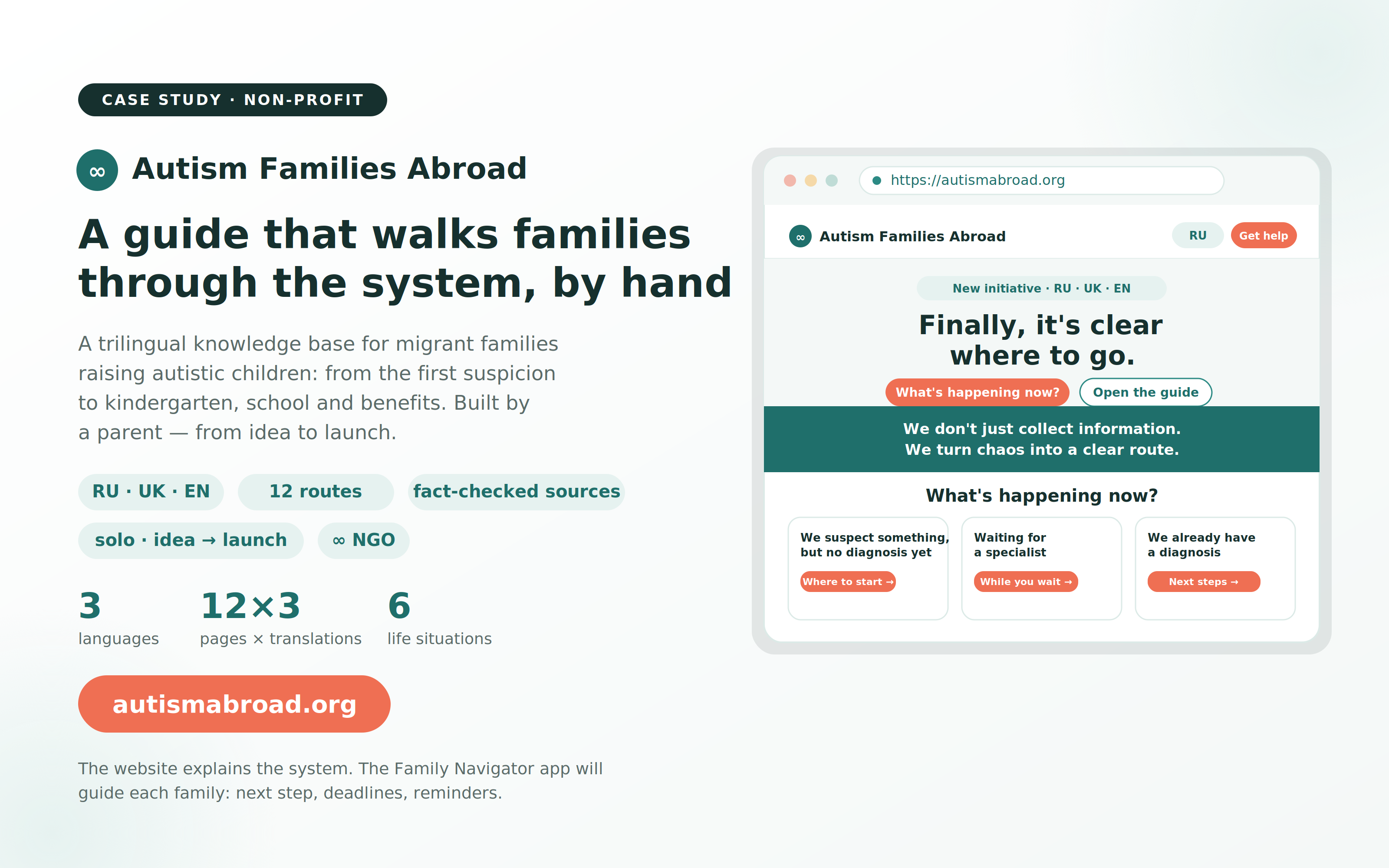 Сайт Autism Families Abroad: трёхъязычный справочник для семей с детьми с аутизмом